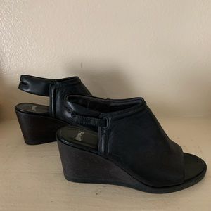 Camper Black Wedge Sandle
